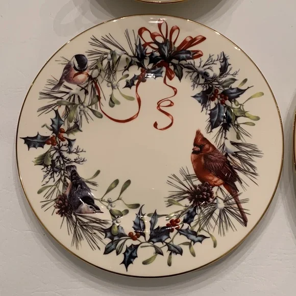 5 piece Lenox Winter Greetings Fine Ivory China - Picture 3 of 7